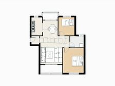 永康城本地动迁大两房 南北通透 房型正气