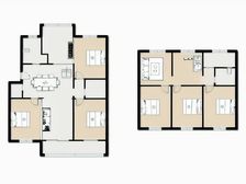 新龙花苑六室顶楼复式,实用面积大,有露台阳光房