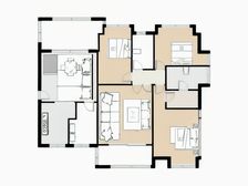 莱山区万象城4居室,户型南北通透,房主诚心卖