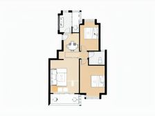 音乐花园 毛胚通透两房 电梯洋房