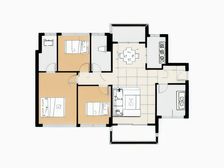 龙光天曜 南北对流 全新精装四房 一桥之隔近广州