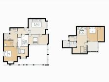 带露台顶跃洋房 一梯二户.落地窗全明户型,视野巴适
