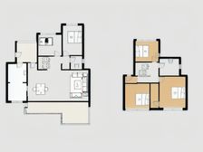 汽博临湖洋房 顶跃带大露台 使用面积大 拎包入住
