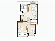 户型方正、视野宽阔、采光充足,出入方便