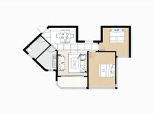 恒大绿洲直通地库,带家具家电两房拎包入住,采光好