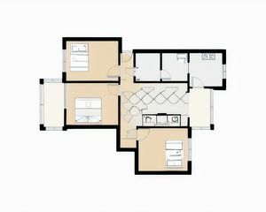 电子研究所宿舍3室1厅北