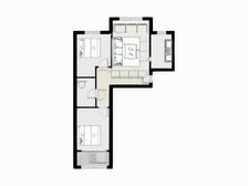 奇泉梨花村 2室1厅 南 北