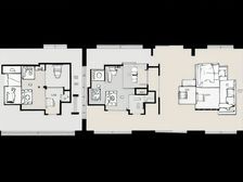 法式别墅,地上三层,带前后花园,带车库