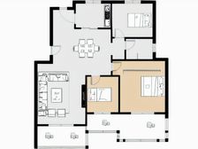 东方帝景城 3室2厅 南 北