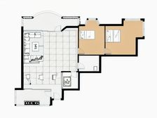 房子位于解放碑 有小区环境 清水 户型方正 带外阳台