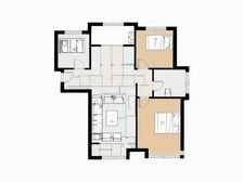 此房是一期的小高层 精装修交付的 那边为别墅区 视野