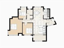 采光太阳好,不靠高架。精装修拎包入住