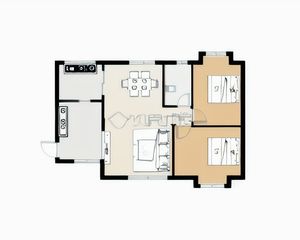 碧桂园山水桃园 2室1厅 南 北