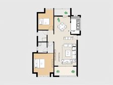 九龙湖2号线国体站旁 南北通透2房2卫 阳光视野无挡