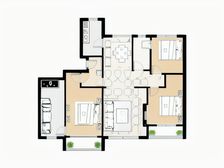 一梯一户,全明格局,户型方正,不把边,不靠道,安静