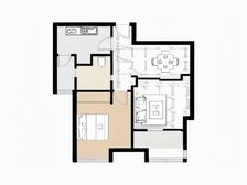 奥林匹克花园 1室2厅 南