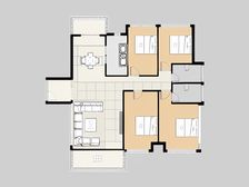 外滩少有毛坯四房单证双阳台中间楼层