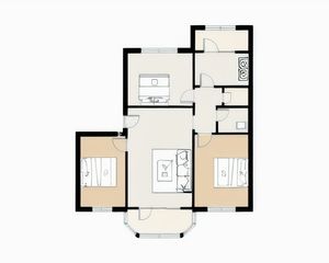 新城区 爱民街 武警小区 户型方正 三居室