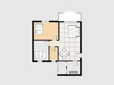 金美花园 镇中芯地段 精装步梯2房 户型方正实用