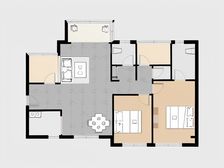 小区环境优美 人车分流 适合老人小孩年轻人