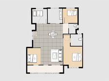 万科城市之光洋房 南北通透 一楼带院 带地下142.45平