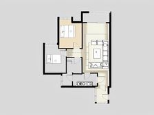 南北对流两房 不临街户型 楼下万民金海城已经营业
