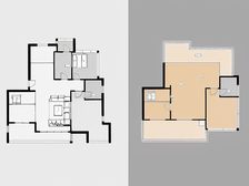 阳光水榭洋房复式前后露台全天采光实用面积大