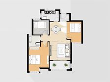 天祥棕榈湾。电梯三房,毛坯房,房东诚心卖