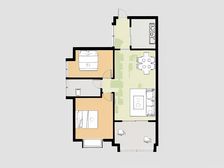 青山湖畔,市政广场,香溢花城,精装电梯2房