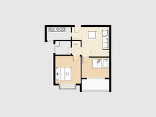 阳光美林 2室1厅 南