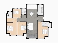 尚雅苑精装大平层 4房3卫 采光全天 南北双阳台