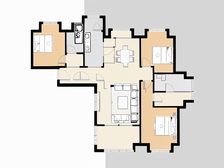 献福路天宸府134平大三房南北朝向通透户型准现房