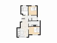 3室,五名户型,南北通,南向头排,视野采光好