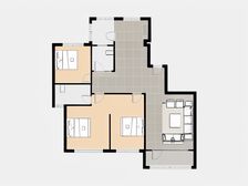 南北通透大三居,户型方正,位置优越