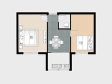 怡和街 2室1厅 南