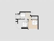 东方国际 1室1厅 北