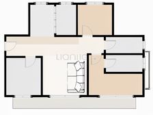 德源 南北通透三室 东户 高层中间楼层 采光好稀有户型