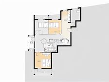 此房带三个阳台楼下是105.5平,精装修视野好!