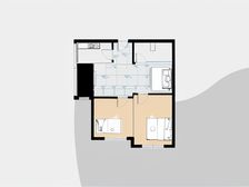 南向 两室一厅 精装修 得房率高