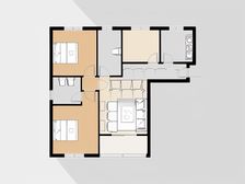 接地气三房两卫!2014年小区近地铁,户型方正,南北通