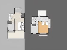 房子是叠墅,全明结构,一二楼,带地下室和院子