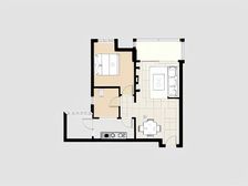 精装一居室,全新未住人,住家安静,近轻轨站