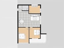 正规2室1厅1厨1卫,户型方正,采光好,无遮挡