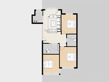 职高小区电梯房,精装修,南北通厅通透三室,实木家具