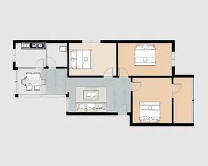 三倒拐街1号 3室1厅 东南 西北