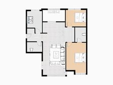 高新园区精装 三室房源,次顶楼视野好采光