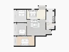 黄海国际中心 3室1厅 西北