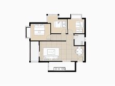 双福海洲时代,家具家电齐全领包入住,三室两厅一卫.