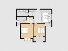 东方名苑臻锦园 2室2厅 南