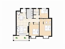 地铁万科广场 大三房 装修保养好 万科物业拎包入住